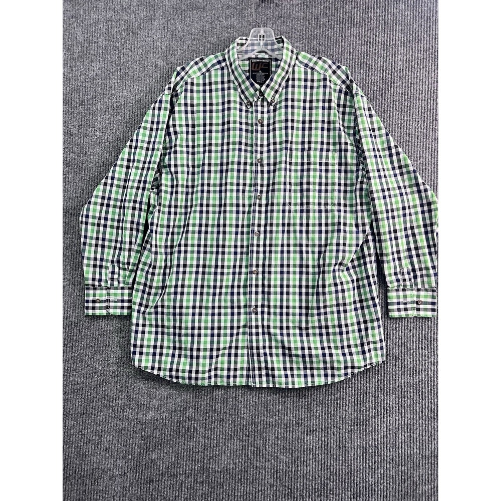 Walnut Creek Men's Green & Blue Plaid Shirt Size XL